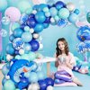 Shark Birthday Decorations, Blue Shark 7 Balloon Number, Sea Animal Balloons, 7 Year Old Girl Birthday Decorations, Ocean Birthday Party Decorations (7)