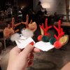 3 Pairs Christmas Hair Clip，Christmas Hair Accessories for Girls Cutie Festive Hair Clips Hairpins Hair Bow Classic Christmas Element for Christmas Party