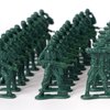 Wankko 2-Inch Plastic Army Men Action Figures, 10 Unique Sculpts, Pack of 100 (Green)