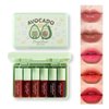 6 Colors Lip Tint Stain Set, Korean Velvet Matte High Pigment Liquid Mini Lipstick, Multi-Use Lip and Cheek Tint, Moisturizing Lip Gloss Lip Stain, Long Lasting, Non-Sticky, Vivid Color (Avocado)