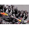 Racing RB18#1 Max Verstappen Winner Abu Dhabi GP (2022) with Pit Crew Set Limited Edition to 5000 Pieces Worldwide 1/64 Diecast Model Car by True Scale Miniatures MGTS0007