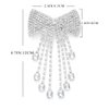 Fdesigner Crystal Bow Hair Clips Wedding Bride Hair Comb Bowknot Hair Barrette Silver Rhinestone Bows Hair Jewelry Sparkly Women Hair Accessories for Party Prom Gift (Clips-Dainty)