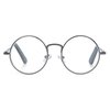 EYE ZOOM Metal Frame Round Reading Glasses with Spring Hinge (Gunmetal, 3.00 Strength)