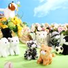 Lenwen 10 Pcs Cat Stuffed Animals Bulk Soft Cuddly Kitten Plush Sets Smitten Kittens Assorted Fluffy Stuffed Cats for Kiddos Birthday Graduation Gift Party Goodie Bags Stuffers(Sitting Style)