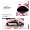 KL928 Girls Bowknot Polka Dot Cute Mini Backpack Small Daypacks Convertible Shoulder Bag Purse for Women (Fluorescent Pink)