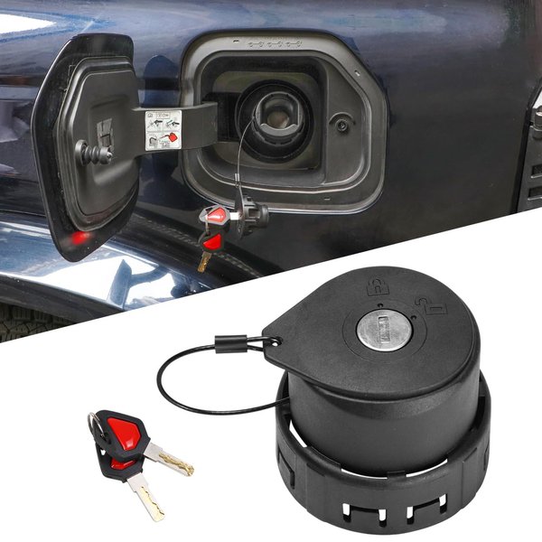 MSIZOY Fuel Filler Gas Tank Door Locking Cap Cover Compatible With For Ford Bronco 2 Door 4 Door 2021 2022 2023 2024 Gas Cap Lock Accessories