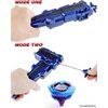 Desamvap Bey Battling Tops Blade Burst X Launcher and Grip, BX String Launcher Left Right Spin String Launcher Grip DB Layer System Compatible with BX Bey Burst Series (Blue)