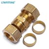 LTWFITTING 3/4-Inch OD Compression Union,Brass Compression Fitting(Pack of 3)