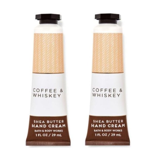 Bath Body Coffee & Whiskey Shea Butter Hand Cream - Set of 2 (1 Oz Each)
