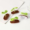 FRCOLOR 4PCS Bean Sprout Hair Clips Braided Hair Clips Woolen Knitting Hairpins Bean Sprouts Clips Funny Headwear for Women Girls Hair Accessories