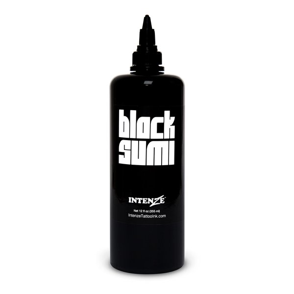 Intenze Professional Tattoo Ink Black Sumi 12oz