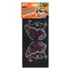Danbando Headband Head Wrap Bandanna Butterfly and Flowers with Rhinestones 4 Way Stretch Optional Pony Tail Hole Sweatband