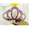 Alilang Vintage Rose Pink Bridal Hair Comb Simulated Crystal Wedding Hair Accessories