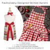 DII Women's Cotton Skirted Kitchen Apron for Cooking, Baking & Crafts, Adjustable with Generous Waist Ties, Pink Daisy, One Size