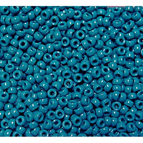 JOLLY STORE Crafts - Mini Pony Beads, Easy-to-Use Reusable Jewelry-Making/Bracelet Beads for Art, Craft Decorations & More, 6.5 x 4mm Beads, Crafted in The USA, Opaque Dark Teal, 1000 pcs (Pack of 1)
