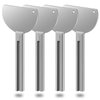 sansheng 4PCS Tube Key,Tube Key Squeezer,Tube Roller Key,Tube Squeezer Toothpaste Squeezer Metal Tube Presser Tube Roller Tube Wringer Keys Dispenser Roller （Silver）