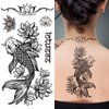 Supperb® Temporary Tattoos - Fish & Lotus (Set of 2)