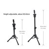 YTBYT Mini Wig Head Stand Tripod Adjustable Mannequin Head Stand Wig Stand for Mannequin Heads Training Heads and Canvas Block Head