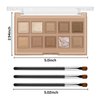 GEUUFEA 10 Colors Professional Eyeshadow Palette, Matte & Glitter & Shimmer Eyeshadow Makeup Palette with 3 Eyeshadow Brush, High pigmented and Long Lasting