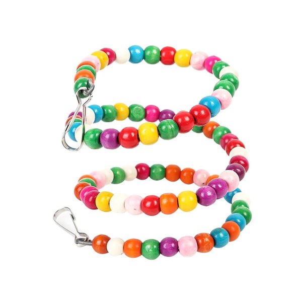 FONDOTIN Wood Beads Bird Toy Sand Bath for Hamsters Parakeet Toy Stand Parakeet Bird Cage Accessories Parrot Play Toys Toy for Parrot Cockatiel Toys The Bird Bite Wooden Beads