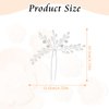 Foryysa Bridal Wedding Hair Pins for Women Silver Vine Headwear Pearl Rhinestone Leave Elegant Handmade Sparkly Bride Design (2 pcs)