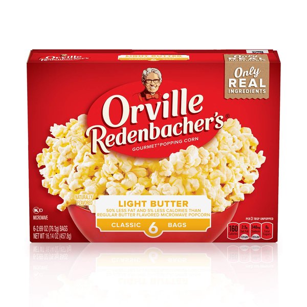 Orville Redenbacher's Light Butter Popcorn, Classic Bag, 6-Count