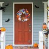 15 Sets Halloween Wreath Decorations Halloween Wreath Signs Craft Kit Felt Halloween Crafts Halloween Door Wreath Hanging Halloween Arts and Crafts with Stickers for Halloween Party Indoor Outdoor