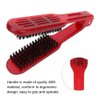 Double Sided Brush, Hair Straightening Comb Tool Splint V-Shape Tools Bristle For Home Barber Shop[Red]