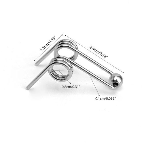 (4PCS) Double Return Torsion Springs for Curling Iron Rod - Part Replacement Accessories for Hair Rollers (Length: 24mm; Wire Diameter: 1.0mm)