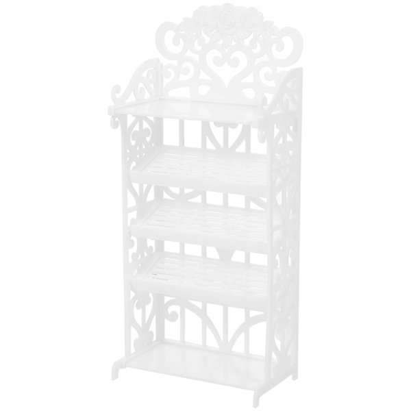 NUOBESTY Doll Shoes Rack Miniature Dollhouse Furniture for Girl Doll Playset Accessories