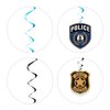Sumind 25 Pieces Police Party Hanging Swirls Police Party Decorations Police Birthday Party Supplies Hanging Decor Spirals and Swirls for Party