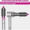 Round Volume Brush for Dyson for Airwrap Styler Attachment Part with Adapter for Dyson Hair Dryer Converting to Curling Iron Styler