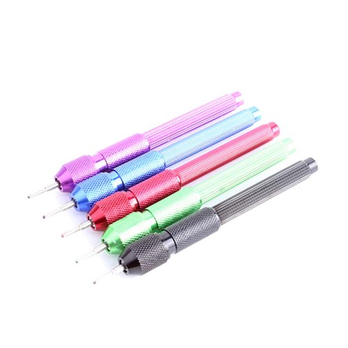 Exceart 20Pcs Tattoo Pen Holder For Skin Marking Pen Skin Surfer Stencil Pen Holder (Green Pen Holder Purple Pen Refill)