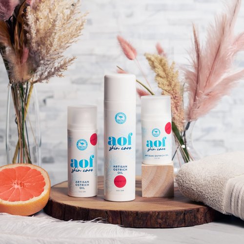 American Ostrich Farms 100% Pure Ostrich Oil - Made in USA - All Natural Omega-Rich Skin Moisturizer, 8 Ounce Bottle, Unscented