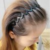 Ycfish 2PCS Zigzag Headband Headband with Teeth Tooth Headband for Women Girls Plastic Wavy Hair Comb Headband Zig Zag Black Plastic Tooth Hair Comb Plastic Headband for Women Men Girl
