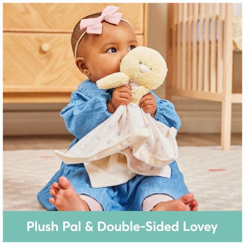 GUND Baby Sustainably Soft Duckling Lovey, Stuffed Animal Plush Blanket Made from 100% Recycled Materials, for Babies and Newborns, Yellow/Cream, 10”