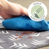 S&T INC. Baby Splat Mat for Under High Chair, Water Resistant Floor Mat, 42 Inches by 42 Inches, Grey Scatter