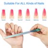 3 Pieces Diamond Nail File Set Metal Sapphire Buffer File Stainless Steel Double Side Nail File Manicure Files Natural Nail Emery Boards for Salon Home and Travel Women Men Rainbow Color