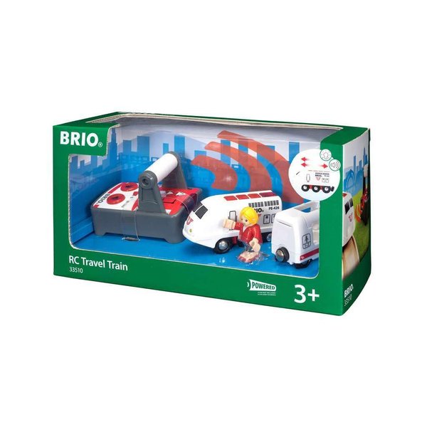 BRIO Remote Control Travel Train - Kids Toy with Light and Sound Features | Battery Operated | Compatible with Wooden Railway Tracks | Perfect for Toddlers Age 3+