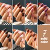 Teenitor Short Press on Nails,288Pcs Matte Acrylic Short Square Fake Nails Full Cover, Glitter Press On False Nails