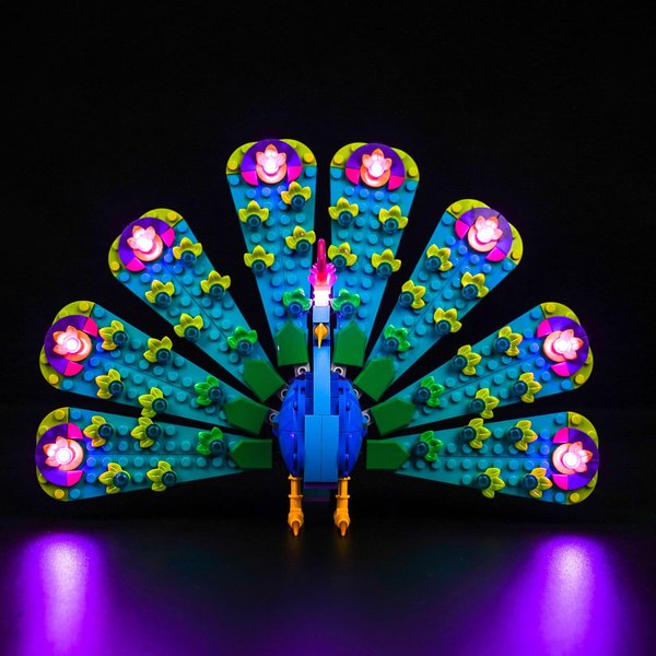 BrickBling LED Light Compatible with Lego Creator Exotic Peacock, Creative Lighting Kit Compatible with Lego 31157-No Model Included