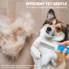 Detangling Pet Grooming Comb for Dogs & Cats with Long & Short Stainless Steel Metal Teeth for Removing Tangles and Knots - Dematting Brush to Detangle Matted Hair