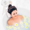 OSVINO Bath Pillow Thick Comfy Drainage for Jetted Tub Spa Cushion with 8 Suction Cups, White, 7.5"x11.5"x2"