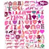 Generic 96 PCS Pink Cheetah Print Temporary Tattoos Theme Birthday Party Favors Supplies Decorations Decor for Girls Boys Classroom School Prizes Rewards