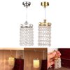 LUOZZY Dollhouse Chandelier Lights Hanging Lamp Miniature Chandeliers for Dollhouse Crystal Chandelier Led Dollhouse Lighting (Gold)