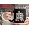 Bubble Hugs Police Officer Coffee Mug 11oz Black - I'M A Lootenant Lewtenant Loutenant I Lead People - Police School Academy College Graduation Coworker Funny Police Man Sergeant Military