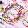 40 Pcs LED Flower Headband, Light up Flower Crown Garland Flower Headdress Floral Headpiece for Women Hair Accessories Birthday Wedding Party(Plum Blossom Style)