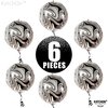 KatchOn, Black and White Marble Balloons - Big, 22 Inch, Pack of 6 | 360 Degree 4D Marble Balloons Black and White | Black Marble Balloons, Black and White Balloons for Halloween Party Decorations