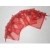 Ankirol 50pcs Sheer Organza Favor Bags for Wedding 3.8x4.8'' Gift Bags Samples Display Drawstring Rose Pouches (hot red)