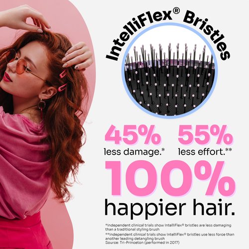 Wet Brush Original Detangling Brush, Purple (Techno Stone) - Detangler Brush with Soft & Flexible Bristles - Detangling Brush for Curly Hair - Tangle-Free Brush for Straight, Thick, & Wavy Hair